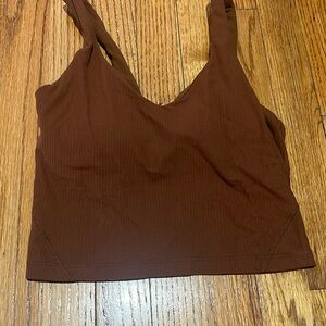 Lululemon align tank ribbed brown